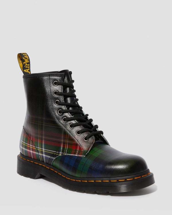 Botas Con Cordones Dr Martens 1460 Tartan Cuero Para Mujer DR1002I